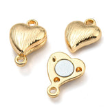 Hjerte Magnet Lås – 14K Langtidsholdbar Forgyldning (12,5x8,5mm) - Uniq Perler - 111590