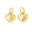 Hjerte med hunde poter, 18K forgyldt langtidsholdbar, str. 8x8x3,5 mm - Uniq Perler - 115494
