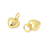 Hjerte med hunde poter, 18K forgyldt langtidsholdbar, str. 8x8x3,5 mm - Uniq Perler - 115494