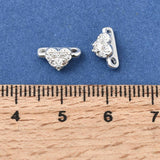 Hjerte Multi Link Med Zirkonia – Langtidsholdbar 18K Forgyldt Messing (6x10x6mm) 2 stk. - Uniq Perler - 122066