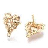 Hjerte Ørestikkere Til Topboret/Anboret Perle Og Vedhæng, (15,5x13mm) - Uniq Perler - 112872