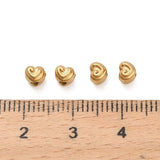 Hjerte Perler i Forgyldt Stål – (3,5x4x4,5mm, 6 stk) - Uniq Perler - 