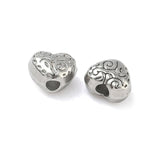 Herzperlen aus wasserfestem Stahl – (5x6mm, 6 Stk.) - Uniq Perler - 