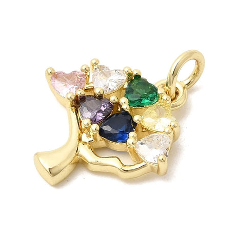 Hjerte Træ Vedhæng – Langtidsholdbar Messing (15mm) - Uniq Perler - 117314