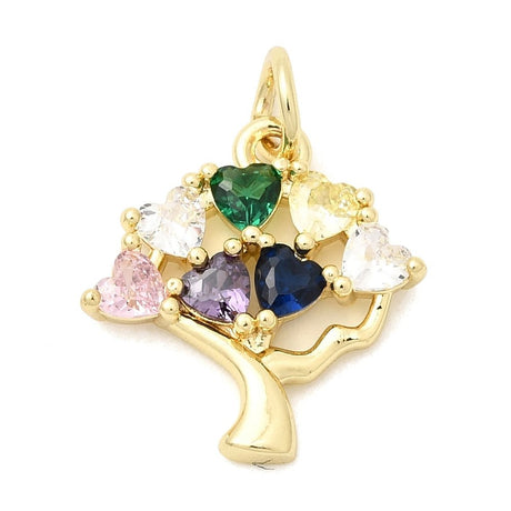 Hjerte Træ Vedhæng – Langtidsholdbar Messing (15mm) - Uniq Perler - 117314