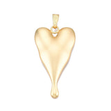 Hjerte Vedhæng, 18K Forgyldt, 81x45mm - Uniq Perler - 113421