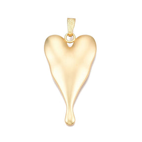 Heart Pendant, 18K Gold-plated, 81x45mm - Uniq Perler - 113421