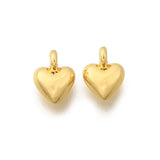 Hjerte vedhæng, 18K langtidsholdbar str. (8,5x6,5x3,5 mm) 6 stk. - Uniq Perler - 115487
