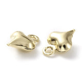 Hjerte Vedhæng, Forgyldt 8,5x6,5mm, 10 Stk - Uniq Perler - 0000005236