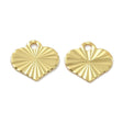 Herz Anhänger mit Muster, 18K Vergoldet langlebiges Messing, (7x7,5mm) 8 Stk. - Uniq Perler - 117079