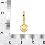 Hjerte Vedhæng Med Zirkonia – 18K Langtidsholdbar Forgyldt Messing (20mm) 1 stk. - Uniq Perler - 123993