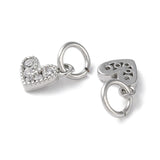 Hjerte Vedhæng Med Zirkonia Sten, 6x7mm - Uniq Perler - 111437