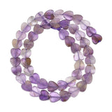 Hjerteformede Ametyst Perler – Lilla (8mm) 4 stk. - Uniq Perler - 125854