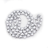 Hjerteformede Hæmatit Perler – Platinbelagt (6x5,5x3mm) 10 stk. - Uniq Perler - 126003