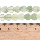 Hjerteformede Jade Perler – Grøn (8mm) 4 stk. - Uniq Perler - 125851