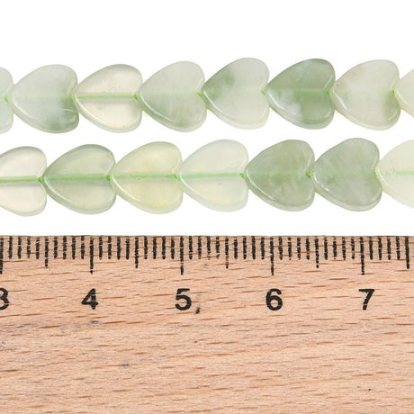 Hjerteformede Jade Perler – Grøn (8mm) 4 stk. - Uniq Perler - 125851