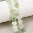 Hjerteformede Jade Perler – Grøn (8mm) 4 stk. - Uniq Perler - 125851
