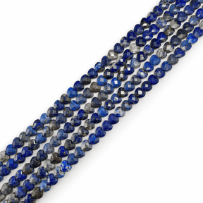 Hjerteformede Lapis Lazuli Perler – Facetterede (6mm) - Uniq Perler - 125576