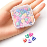 Hjerteformede Polymer Ler Perler – Farve Mix (10x10x4,5mm)ca. 65 stk. - Uniq Perler - 122309
