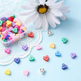 Hjerteformede Polymer Ler Perler – Farve Mix (10x10x4,5mm)ca. 65 stk. - Uniq Perler - 122309