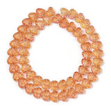 Hjerteformet Glasperler – Orange (13x15x7mm) - Uniq Perler - 115252
