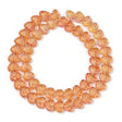 Hjerteformet Glasperler – Orange (13x15x7mm) - Uniq Perler - 115252