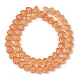 Hjerteformet Glasperler – Orange (13x15x7mm) - Uniq Perler - 115252