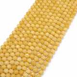 Honning Calcit Perler – Facetteret Rondel (6x8mm) - Uniq Perler - 118161