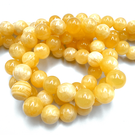 Honning Kalsit - Gul (10mm) - Uniq Perler - 115373