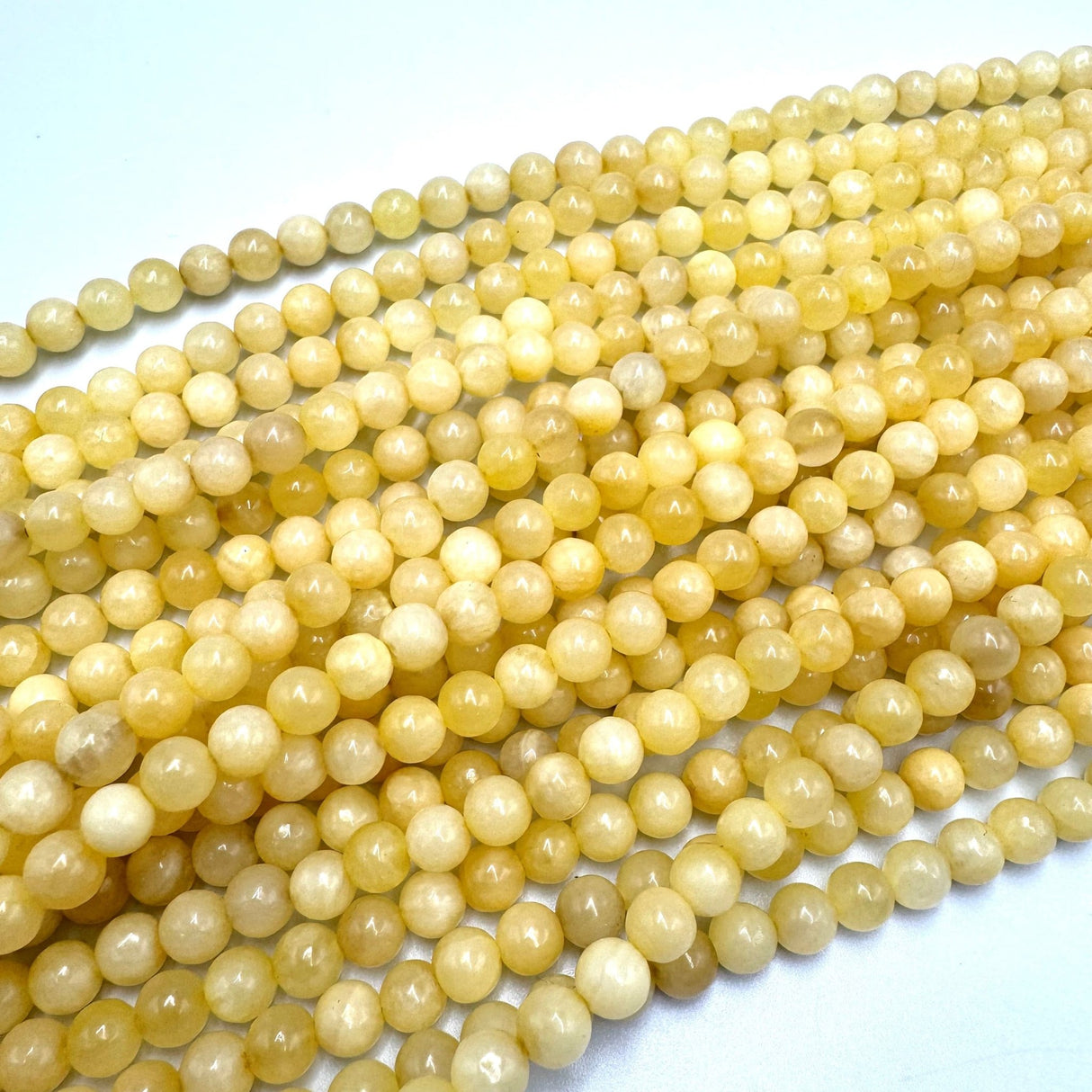 Honning Kalsit - Gul (6mm) - Uniq Perler - 115371