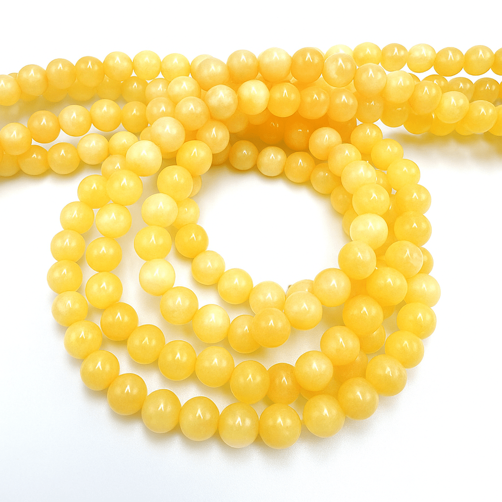 Honning Kalsit - Gul (6mm) - Uniq Perler - 115371
