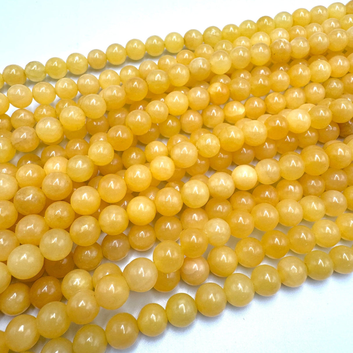Honning Kalsit - Gul (8mm) - Uniq Perler - 115372