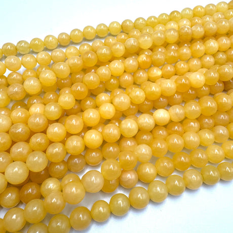 Honning Kalsit - Gul (8mm) - Uniq Perler - 115372