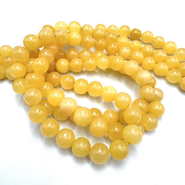 Honning Kalsit - Gul (8mm) - Uniq Perler - 115372