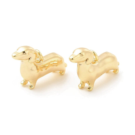 Hunde Vedhæng – 18K Forgyldt (10x4x16mm) - Uniq Perler - 0000014708