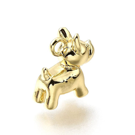 Hunde Vedhæng – 18K Langtidsholdbar Forgyldt (10x5x10mm) - Uniq Perler - 115031
