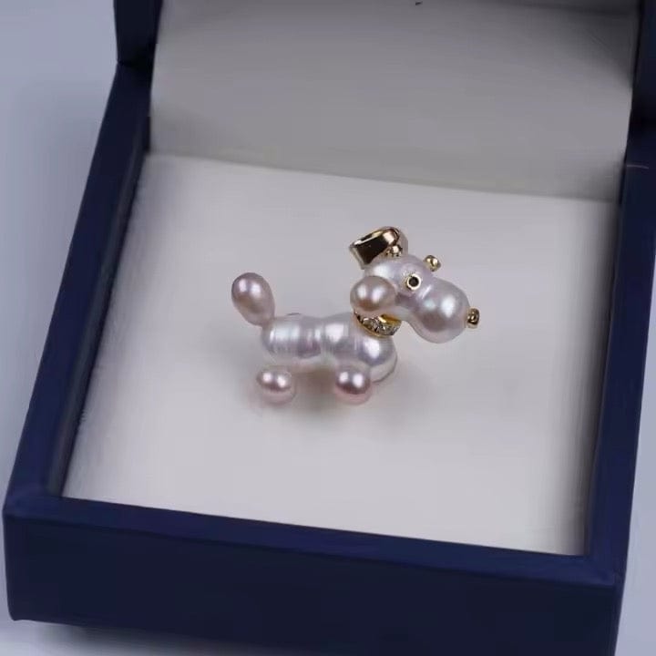 Hunde Vedhæng Lavet af Ferskvandsperler - Uniq Perler - 034721