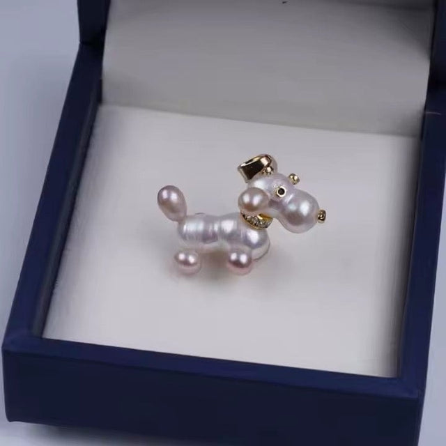 Hunde Vedhæng Lavet af Ferskvandsperler - Uniq Perler - 034721