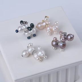 Dog Pendant Made of Freshwater Pearls, (WHITE) - Uniq Perler - 516253