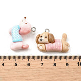 Hundhänge i resin – (ca. 26–28 mm) – 5 st. - Uniq Perler - 