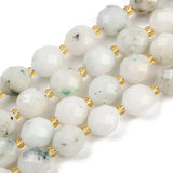 Hvid Afrikansk Opal – Facetteret Oval med Seed Beads (9x10mm) - Uniq Perler - 115766