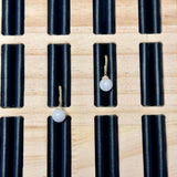 Hvid Jade, Topboret/Anboret, 8mm - Uniq Perler - 891394