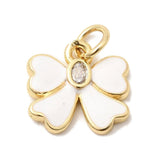 White Bow Pendant – Zirconia and Enamel (11x14.5mm) - Uniq Perler - 117313