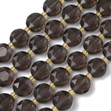 Ice Obsidian Perler – Fasettert Sekskantet Flat Rund (10–11mm) - Uniq Perler - 117285