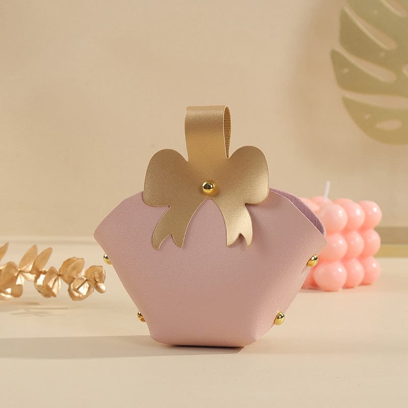 Imiteret Læder Taske – Pink (14x13,5x8cm) - Uniq Perler - 115814