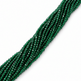 Imiteret Smaragd Perler – Grøn, Facetterede, Runde (2~3mm) - Uniq Perler - 126021