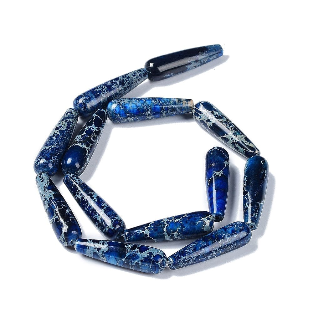 Imperial Jaspis Dråber, 30x8mm, 1 Stk - Uniq Perler - 0001489275