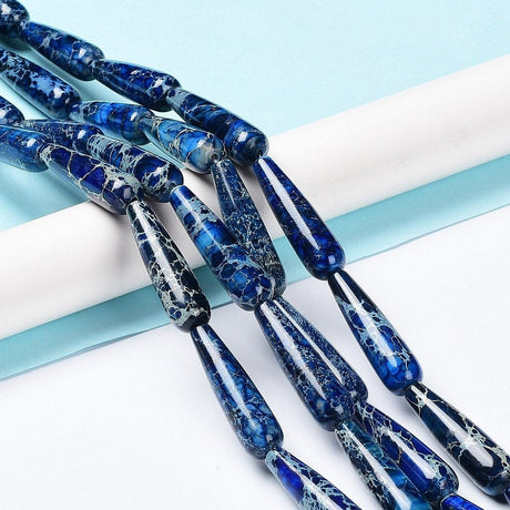 Imperial Jaspis Dråber, 30x8mm, 1 Stk - Uniq Perler - 0001489275