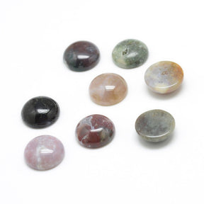 Indiske Agat Cabochoner – Halvrunde (12x5mm) 6 stk - Uniq Perler - 