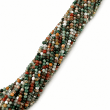 Indian Agat Perler – Facetterede Rondel (2x2mm) - Uniq Perler - 122438